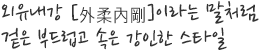 외유내강 [外柔內剛]이라는 말처럼 
겉은 부드럽고 속은 강인한 스타일